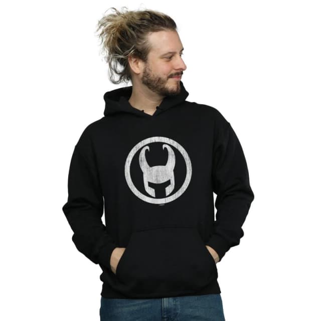 Marvel Marvel Men Loki Icon Hoodie in Black Size: Small Black S Male 5059308981554