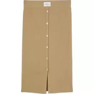 Calvin Klein Jeans Badge Knitted Skirt - Beige
