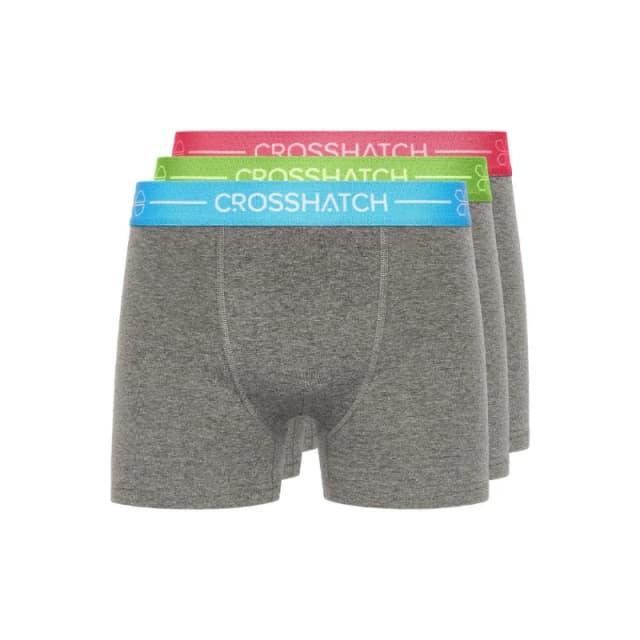 Crosshatch Crosshatch Men Astral Bright Boxers 3pk in Charcoal Size: Small Charcoal S Male 5059294564571