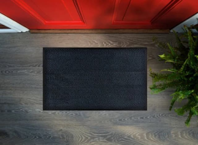RugsX Doormat Texas 550 Antislip, Outdoor, Indoor, Gum - Navy Blue 40X60 Cm