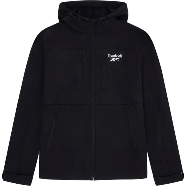Reebok Men Softshell Jacket in Black Size: Small Black S Male 5063347795515