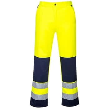 TX71YNRL - sz L Seville Hi-Vis Trousers - Yellow/Navy - Portwest