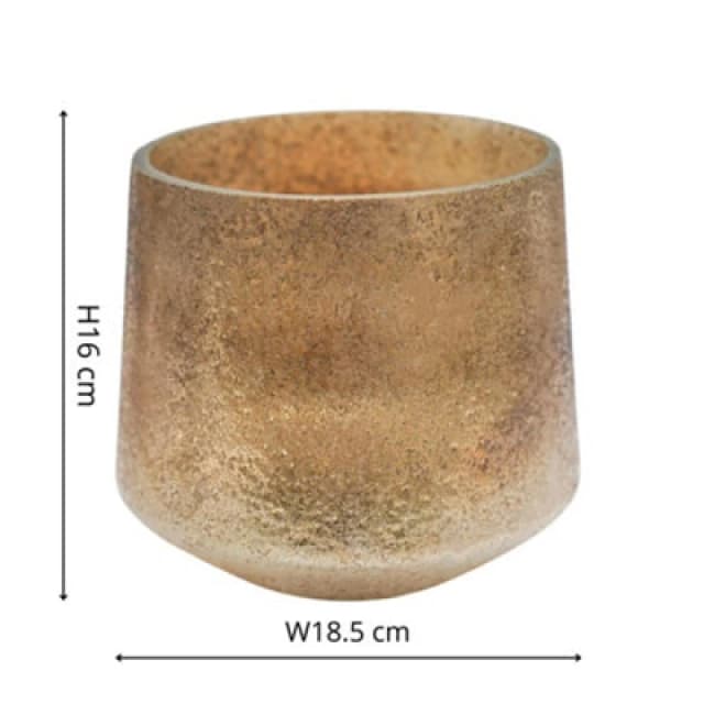 Ivyline Opulent Metallic Gold Planter H16Cm W18.5Cm