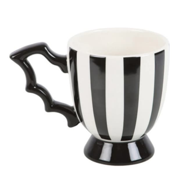 Something Different Something Different Striped Bat Wing Tea Cup in Black One Size Unisex 5063574041515