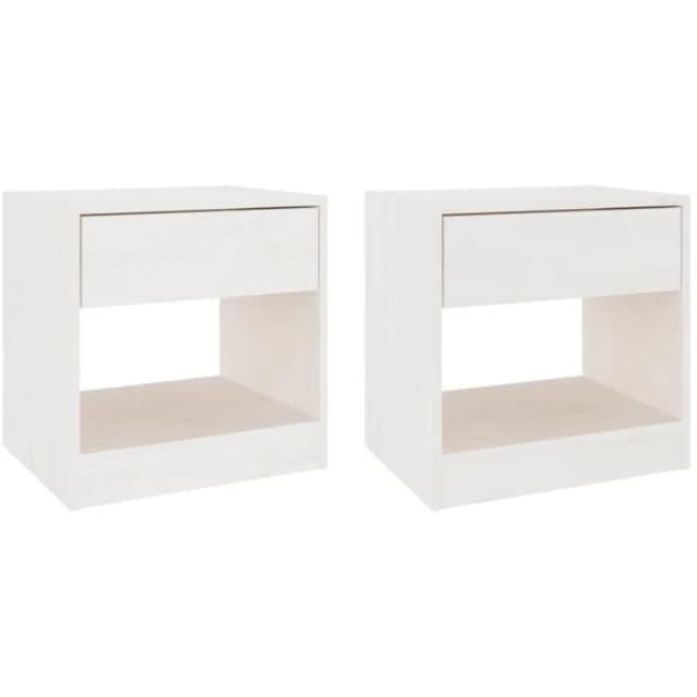 VIDAXL Bedside Cabinets 2 pcs White 40x31x40cm Solid Pinewood Vidaxl 8720286607664