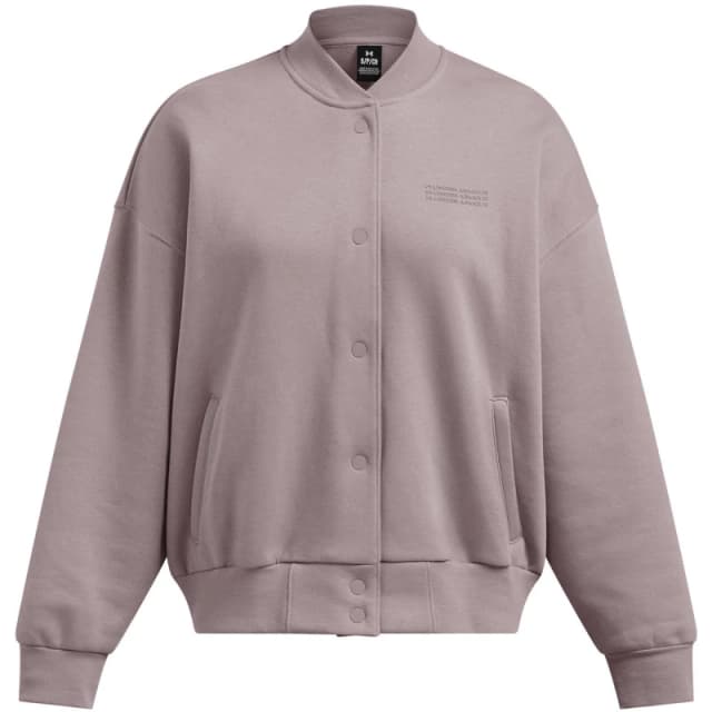 Under Armour Womens Fleece Full-Zip Lightweight Bomber Jacket Grey female 8 (XS)