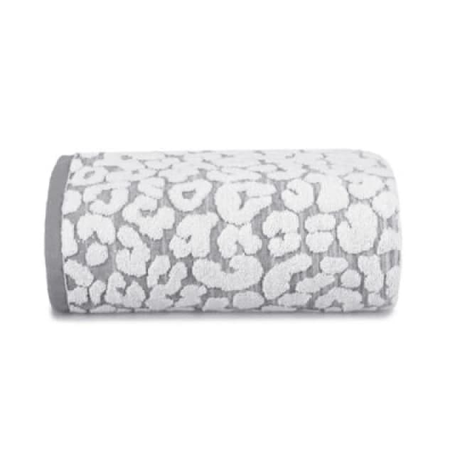 Allure Bath Fashions Luxury Jacquard Leopard Bath Towel - Monochrome