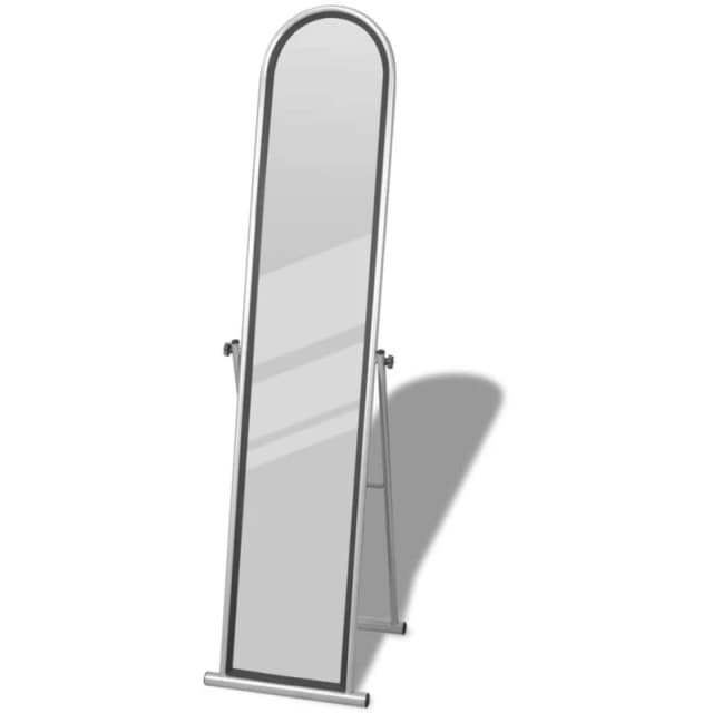 vidaXL Free Standing Floor Mirror Full Length Rectangular Grey Bedroom Vanity