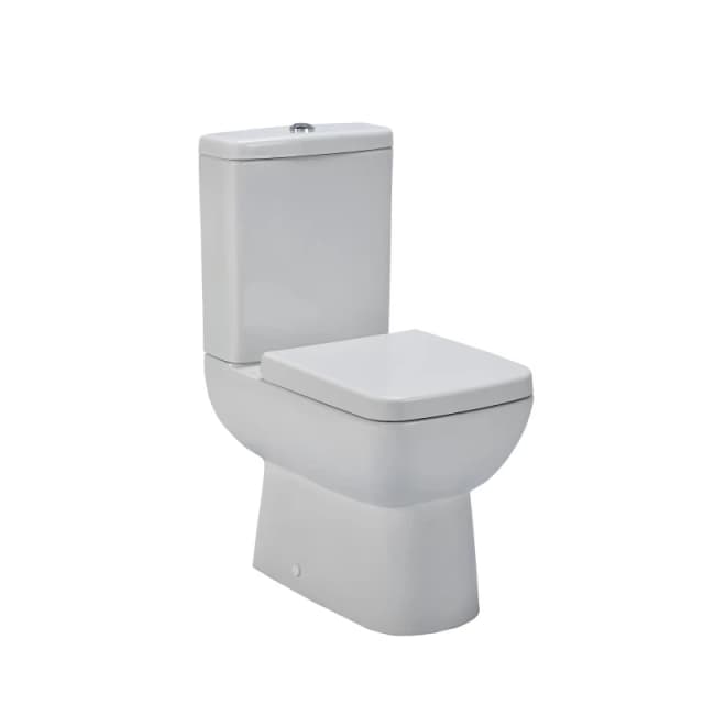 Balterley Semi Flush to Wall WC Toilet & Seat - 825mm x 375mm x 590mm White unisex
