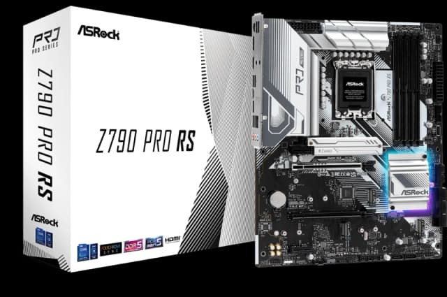 Asrock Z790 PRO RS Intel Z790 1700 ATX 4 DDR5 HDMI DP eDP 2.5G LAN PCIe5 RGB 4x M.2 - Z790 PRO RS