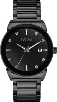 Bulova Watch Diamonds - Black