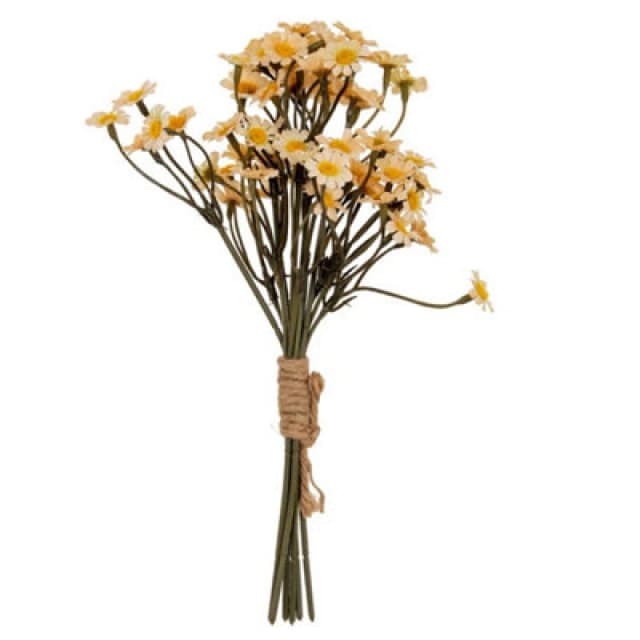 Hill Interiors Cream Daisy Bunch Artificial Flower - Plastic - L16 X W16 X H27cm - Cream
