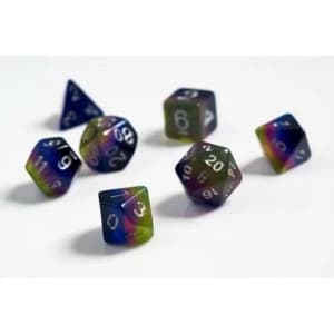 Sirius Dice - Pink & Green & Blue Polyhedral Dice Set