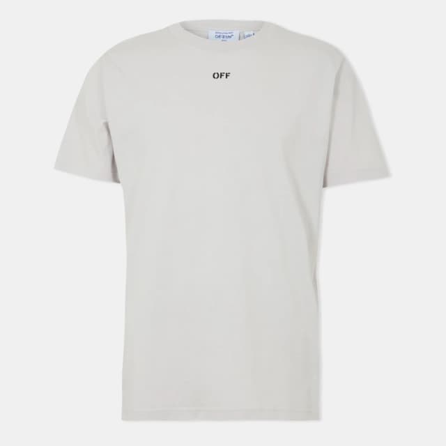 Off White Mens Stamp T-Shirt Stone/Black male XS