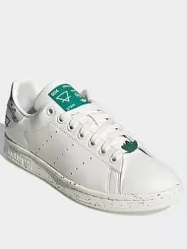 adidas Originals Stan Smith Shoes, White/Green, Size 3.5, Women