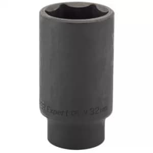 Draper 32mm 1/2" Sq. Dr. Deep Impact Socket (Sold Loose)
