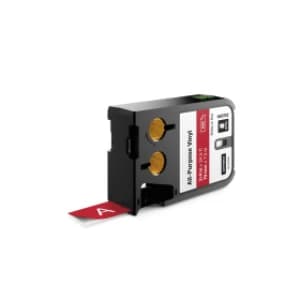 Dymo 1868762 White On Red Label Tape 19mm x 7m