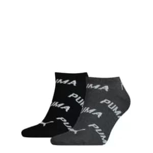 Puma 2 Pack AOP Trainer Socks - Black
