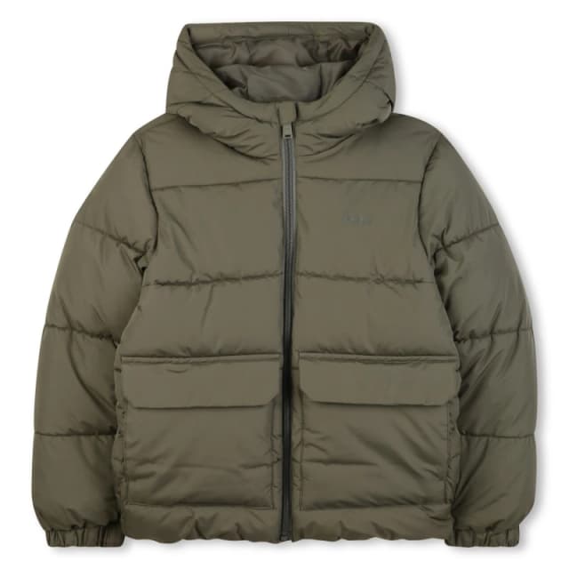 Boss Kids Hooded Medium Puffer Jacket Green male 4Y