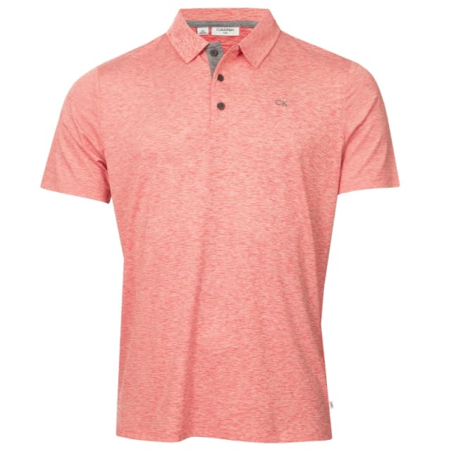 Calvin Klein Golf Mens Short-Sleeve Performance Polo Shirt Red male Small