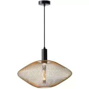 Lucide MESH - Pendant Light - Ø45cm - 1xE27 - Matt Gold, Brass
