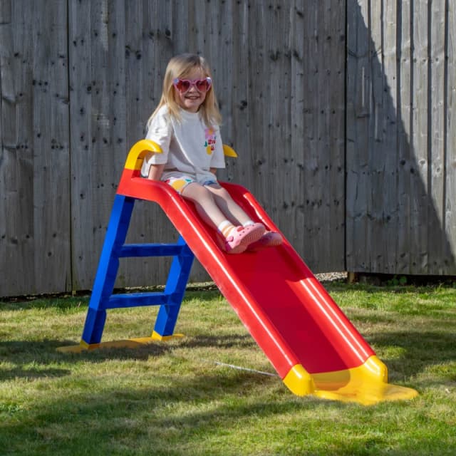 80cm Kids Indoor Outdoor Freestanding Plastic Slide with Ladder and Extension