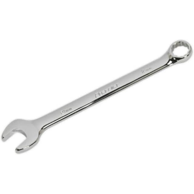 Loops 21mm Steel Combination Spanner - Long Slim Design Combo Wrench - Chrome Vanadium Metallics