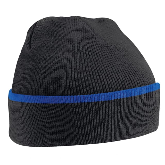 Beechfield Beechfield Men Teamwear Beanie in Jet Black Jet Black One Size Male 5063417944126