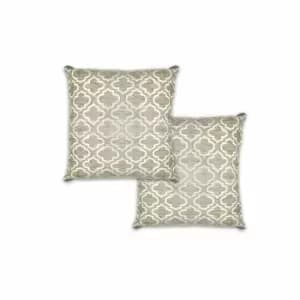 Emma Barclay Pair Cushion Cover Bohemia 17 x 17" Silver