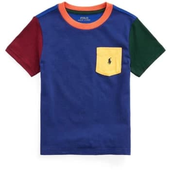 Polo Ralph Lauren Junior Boys Pony Multi Block T Shirt - Fall Royal Mult