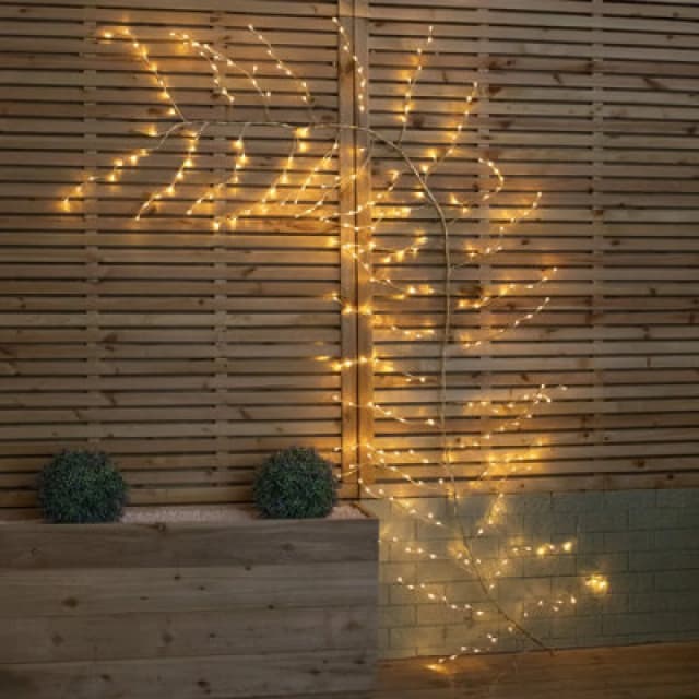 Samuel Alexander 3M Light Up Gold Christmas Garland Branch With 288 Warm White Leds