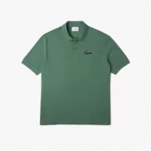 LACOSTE Embroidered Crododile Polo Shirt - Green