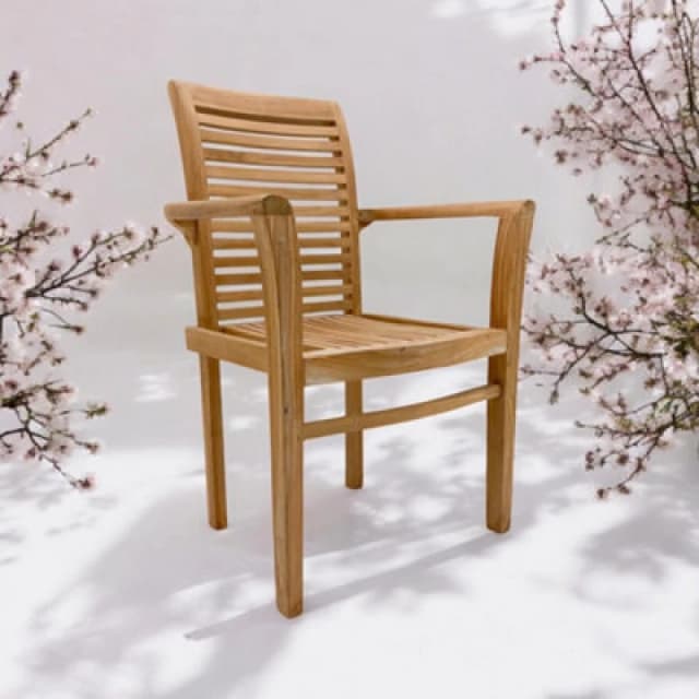 96Cm Stacking Scroll Back Chair