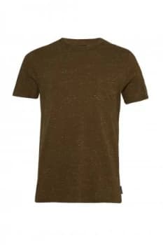 Mens French Connection Granite Grindle Jersey T Shirt Olive