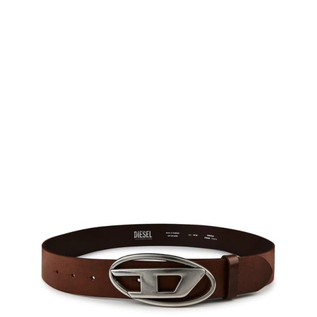 Diesel D Buckle Leather Belt Brown T2348 male 26W (80)