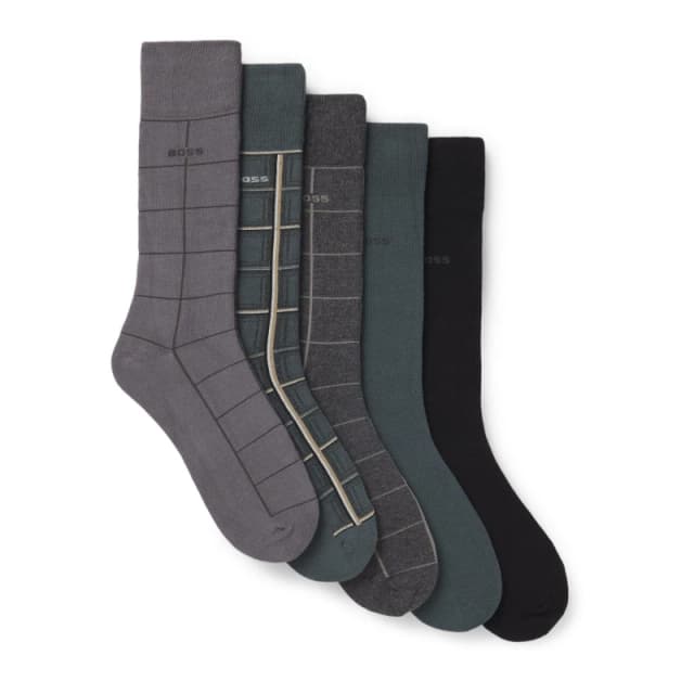 Boss 5 Pack Socks Green 961 male 6-11