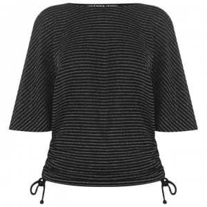 Biba Ruched Side Top - Silver Metallic