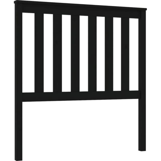 Vidaxl Bed Headboard Black 96X6X101cm Solid Wood Pine, Black 818504