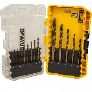 DEWALT 14 Piece Tough Case Black and Gold Metal Drill Bit Set