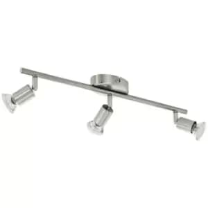 Eglo - Buzz-Led - 3 Light Modern Ceiling Spotlight Satin Nickel, GU10