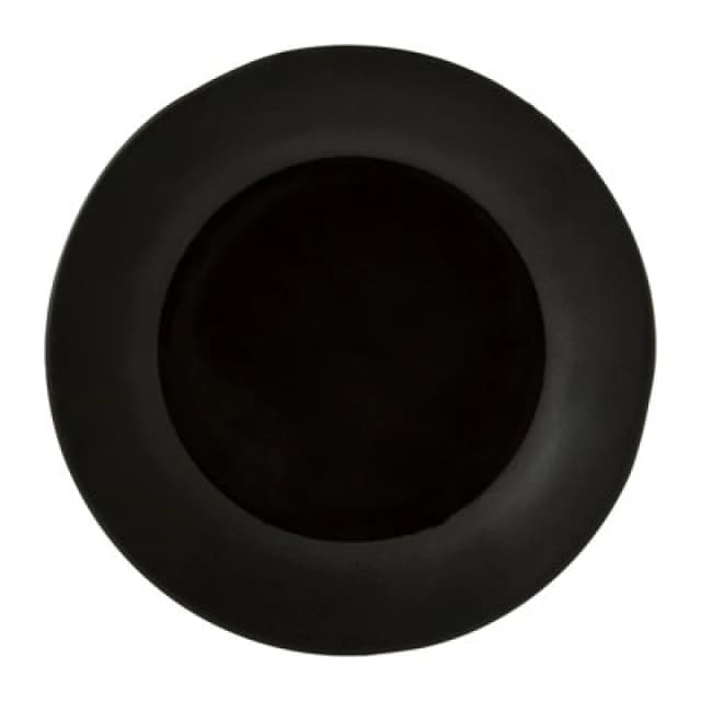 Premier Housewares Black Stoneware Dinner Plate,Two-Tone Black Palette Side Plate With Uneven Rim,Perfect For Modern Dining Black