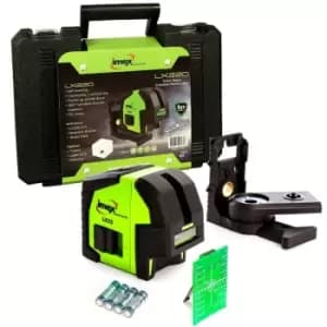 LX22G 30m Green Cross Line Laser Level Self Level Plum Spots +Bracket +Case - Imex