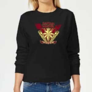 Captain Marvel Protector Of The Skies Womens Sweatshirt - Black