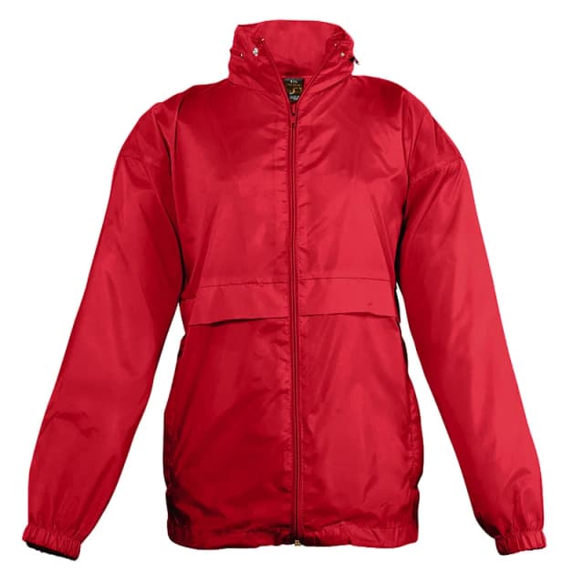 SOL'S Surf Windbreaker Jacket (Water Resistant & Windproof) in Red Size: 13 Years Red Unisex 13 Years