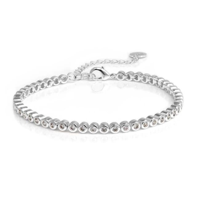 Say It With Tennis Chain Bracelet - Silver Silver