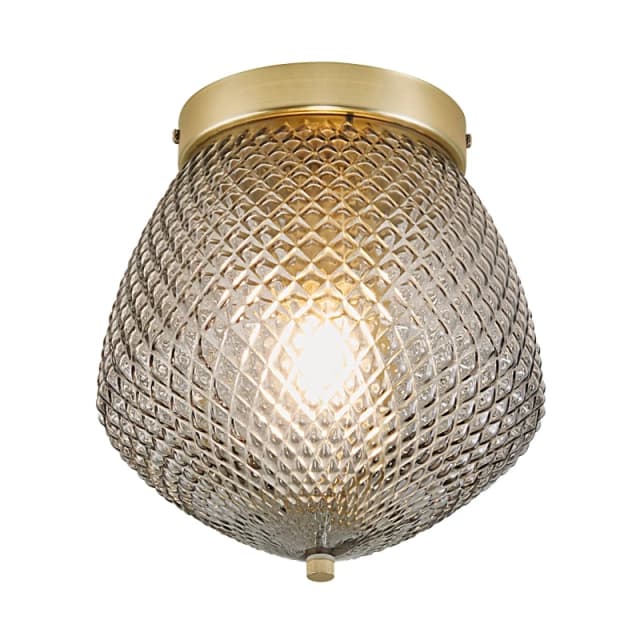 Nordlux Orbiform Indoor Ceiling Light Brass Glass E27 Retro - Mains Powered, IP20 in Gold Gold Unisex