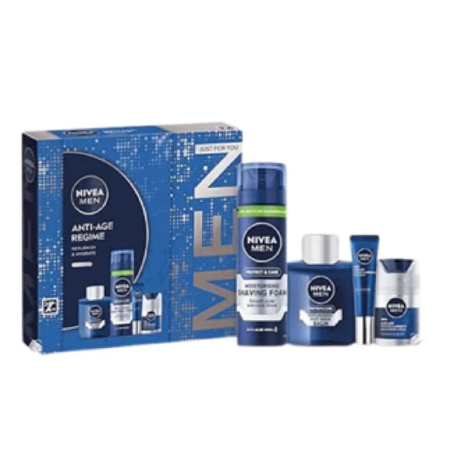 Nivea Men Anti Age Regime 4pc Gift Set Blue unisex Gift Set