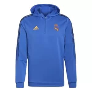 adidas Real Madrid Training Hoodie 2021 2022 Mens - Blue
