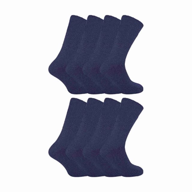 Sock Snob Sock Snob Men 8 Pack Soft Thermal Sleep Bed Socks in Blue Size: 6-11 Blue 6-11 Male 5060910926949