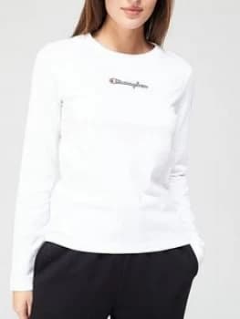 Champion Crew Neck Long Sleeve T-Shirt - White